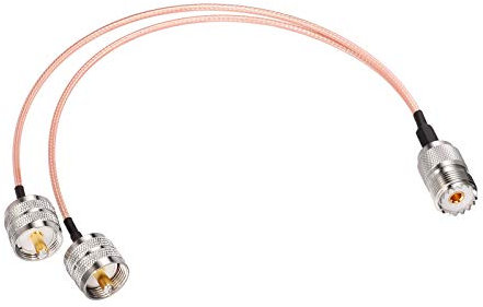 Superbat Cavo Divisore UHF SO239 a Doppio PL-259, a Basso Perdita (30 cm RG316), per Radio HAM & CB, Analizzatore d'Antenna, Carico Fittizio, Misuratore SWR, ecc.