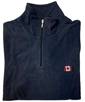 BE BOARD Felpa in Micro Pile Mezza Zip Taglie Forti Articolo 9827BIG Colore Blu (8XL)