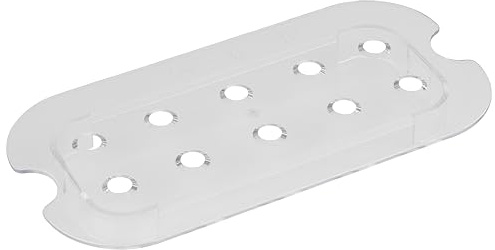 APS 82009 GN Égouttoir à vaisselle en polycarbonate pour récipients Gastronorm compatible avec GN 1/4 – Dimensions : 20,6 x 10,8 cm, hauteur : 2 cm