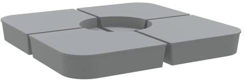 vidaXL 4-TLG. Kreuzfuß-Schirmständer-Set 100 kg PP, Sonnenschirmständer, Sonnenschirmhalter, Ampelschirm-Ständer, Sonnenschirmfuß, Schirmständer