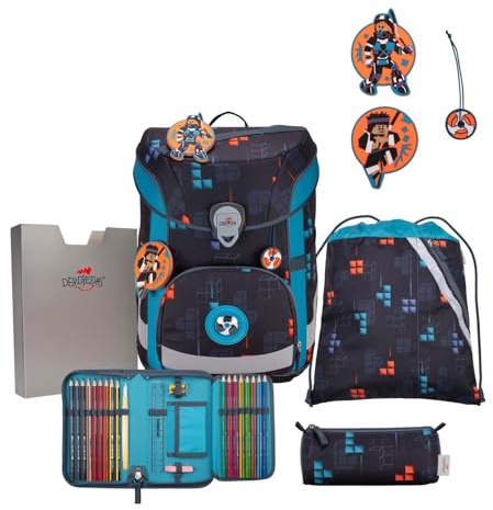 DerDieDas ErgoFlex Easy Schulranzenset 5-teilig Ninja Fighter