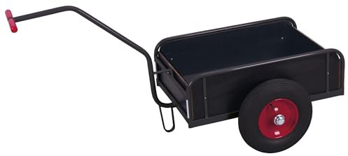 Handwagen 805x535 mm mit Luftbereifung und Wänden anthrazit