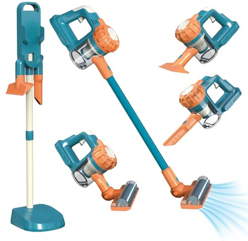 VARANO Spielzeug-Staubsauger für Kinder, Kinderstaubsauger mit echter Funktion, Staubsauger-Spielzeug ab 3 Jahren, Realistischer Staubsauger für Kinder, Haushaltsspielzeug für Jungen und Mädchen