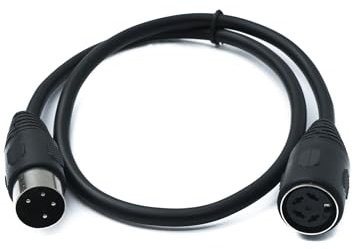 System-S S-Video Cavo 50 cm DIN 4 pin maschio a femmina in nero