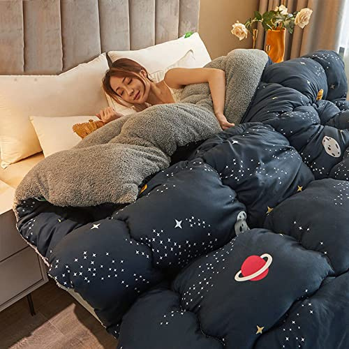Piumino invernale extra caldo in cashmere felpato per chi soffre di allergie, coperta spessa in cashmere, 220 x 240 cm (4 kg) biancheria da letto invernale