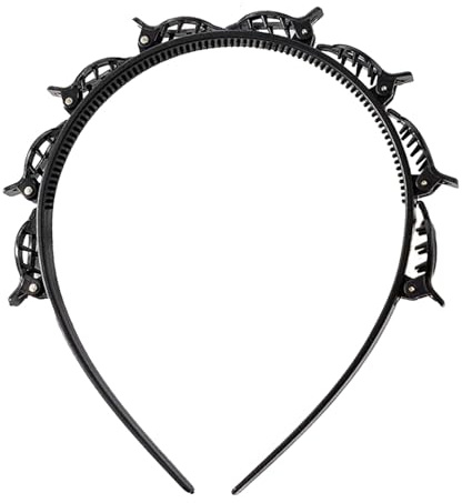 Banque avec clip attaché, bande de clip - Caspi de cheveux pour femmes,Outil de coiffure de rideau coiffure coiffure pour les coups de culture en couches tressées