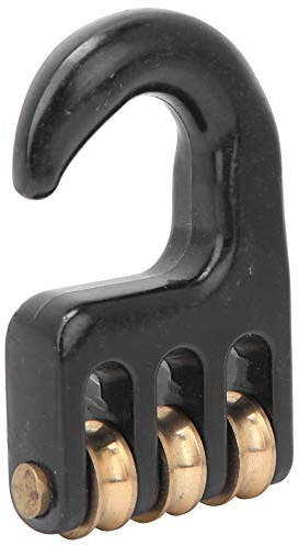 TARSHYRY Poulie Universelle de Gréement de Planche à Voile en Alliage d'aluminium Noir avec Système de Rouleaux à 3 Roues pour Un Accessoire de Matériel Marin de Navigation en Douceur, Résistant à