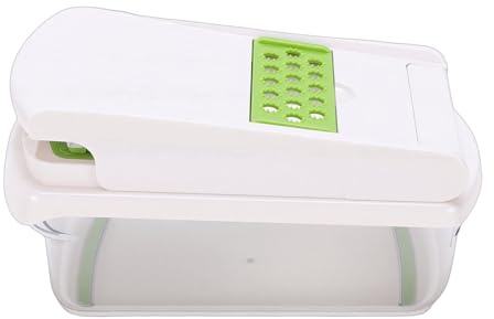 Pssopp Multifunctional Food Chopper, Mandolines Chopper and Spiralizer Mandoline Slicer Onion Cutter with Container for Kitchen Gadgets Multifunctional Food, Vegetable Meat