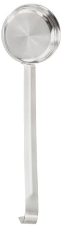 EaseSunny Cuchara de salsa para pizza, cuchara medidora de fondo plano con marcas de onzas para untar salsa de tomate e incluso aplicación en la cocina