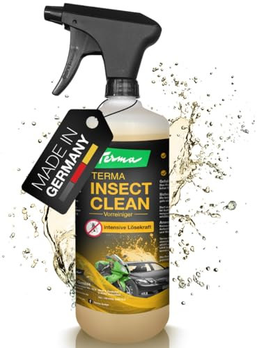 Terma Bio Insect Clean 1000 ml Insektenentferner Profiqualität direkt vom Hersteller Made in Germany entfernt schnell und schonend hartnäckige und angetrocknete Insekten Vogelkot 1 oder 5l