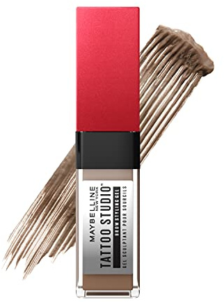 Maybelline Tattoo Studio Brow Styling Gel, Waterproof Eyebrow Make Up, Brow Tint for Up to 36HR Wear, Blonde, 1 Count