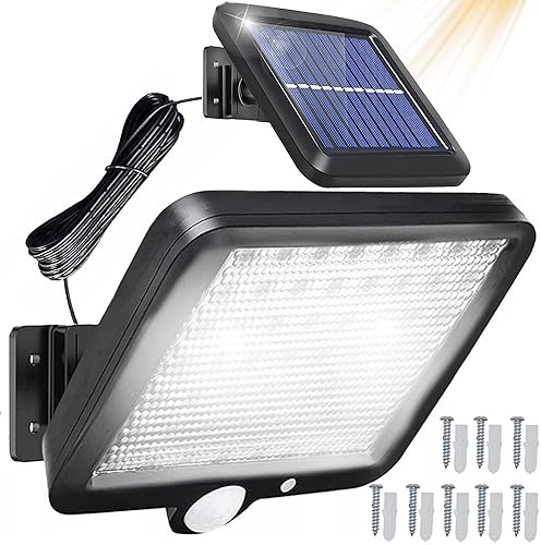 Retoo Solarlampen für Außen mit Bewegungsmelder, 108 LEDs, Verbessertes Neues Modell Solar Lampe Outdoor für Garten, Solarleuchten für den Außenbere ichdeal für Terrasse, Veranda, Garage, Haustür