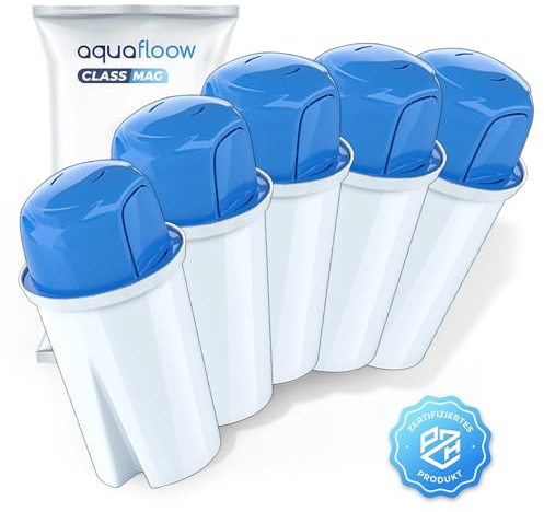 Aquafloow Magnesium Vattenfilterpatroner för Kannan, Kompatibel med Aquaphor B100-15, Dafi Classic, Brita Classic, Laica | Vattenfilterpatroner Renar Vattnet och Berikar det med Magnesium – 5 Stycken
