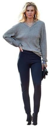 Janira Leggins de Mujer Tejido Punto Roma Slimmer Pois - Marino, L