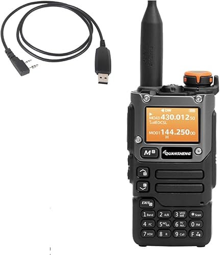 Quansheng UV-K5(8) VHF UHF Dual-Band Ham 5W Portable Two-way Radio Walkie Talki FM NOAA UV-K5 plus W/USB Programming Cable