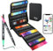AEDAGA 120 Numbered Dual Tip Colouring Pens with Free App,Felt Tip Pens for Adult Colouring Books, Dual Tip Brush Pens Art Supplies for Calligraphy Drawing Sketching Journaling Painting