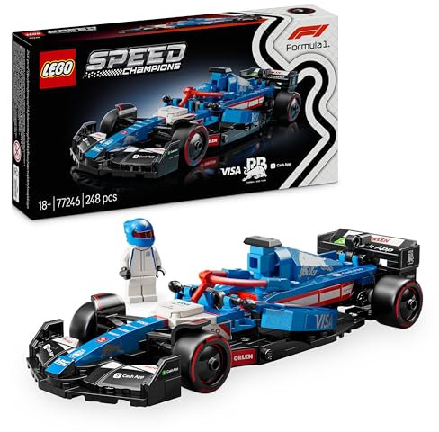 LEGO Speed Champions Visa Cash App RB VCARB 01 F1 Race Car Model Set for Adults, with a Collectible Driver Minifigure - Gift Idea for Men, Women & Teenage Motorsports Fans 77246
