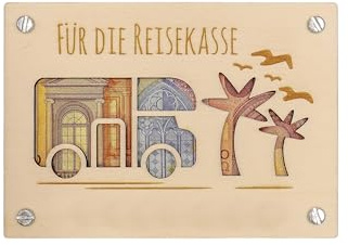 Laserfaktur Geldgeschenk Karte CAMPER | Personalisierte Geschenkkarte aus Holz | Für Geld und Gutscheine (CAMPER II (ohne Personalisierung))