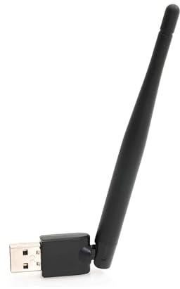 DigiQuest WLAN USB-minne för Digi Quest Q60/Q80/Q90 – miniadapter med +2 dB antenn, 150 Mbit/s, kompatibel med E2, IPTV, mag-mottagare, PC och bärbar dator – Plug & Play, USB 2.0/3.0
