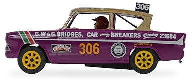Scalextric C4584 Ford Anglia 105e George Polley 306 Slot Car, Purple