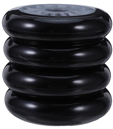 KOMBIUDA 4 Pezzi Ruote di Ricambio per Pattini Rotelle e Skateboard Ruote Silenziose in Plastica Nera per Scooter e Pattini Inline per Uso Indoor ed Esterno