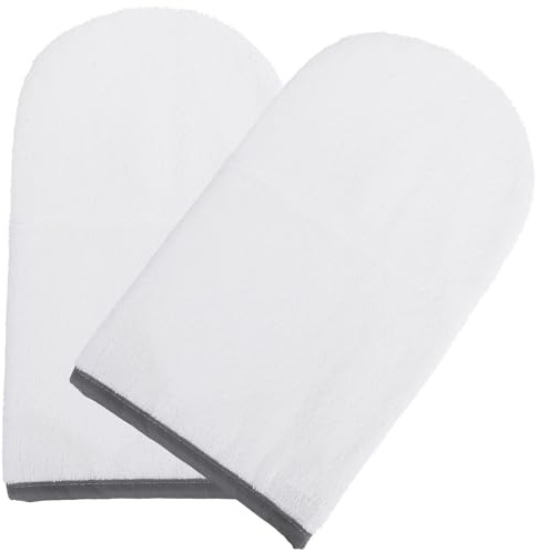 FIXOSHEE Guanti di Spugna per Manicure Art in Cotone Termico per Trattamento Mani Paraffina, Guanti per Trattamento Mani Idratante e Riscaldante Destinati ad Applicazioni Colore Casuale