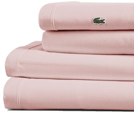 Lacoste Sheet Set, Iced Pink, Twin