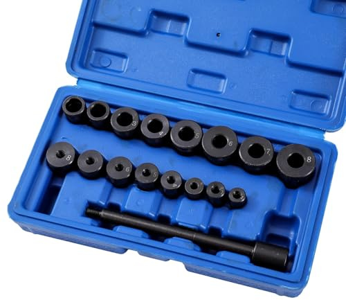 KATSU Kit di Attrezzi per Allineamento della Frizione Universale 17 Pezzi Strumenti Auto per Centraggio 450752