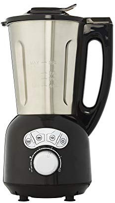 Senya Licuadora Calentador de Acero Inoxidable Cook & Ice V3, Máquina para Hacer Sopa Suave/Triturada, Cocción Al Vapo, 1400 W, 1.5 litros, 3 Velocidades, Negro