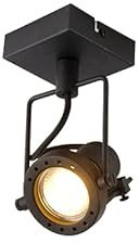 Qazqa suplux - Spot plafond, plafonnier - 1 lumière - L 8 cm - Noir - Rustique - éclairage intérieur - Salon I Chambre I Cuisine I Salle à manger