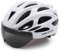 Casco Bici con Luce di LED,Certificato CE, Casco con Visiera Magnetica Staccabile Shield Casco da Bici Leggero Regolabile Casco da Bicicletta Unisex Adulto Skateboarding Sci Snowboard(57-61cm)