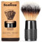 Bart Pinsel in Schwarz | Veganer Rasierpinsel | Rasier Pinsel Herren und Frauen | Rasierer Pinsel für Rasierschaum vegan | Umweltfreundliche Shaving Brush für Unterwegs | Bambaw