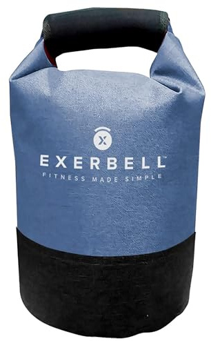 Exerbell Kettlebell verstellbar 2-14kg – Faltbare Wasser Sandsack Training Tasche – Soft Gewichtssack für Home-Gym Reise HIIT – Auslaufschutz Kettelball mit Skala – Funktionelles Fitness Equipment