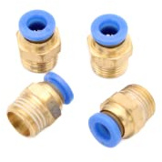 Pneumatisk plugg skruv R 1/4 tum till 6 mm IQS, 4 stycken push in tryckluftsanslutning anslutning (R 1/4 tum – 6 mm)