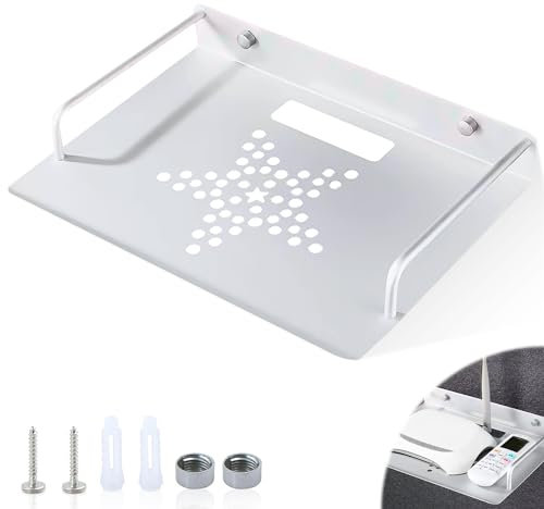 TOATELU Soporte de pared universal para router, estante de proyector, estante multiusos, para caja de TV, router, decodificador, mini PC, accesorios de TV