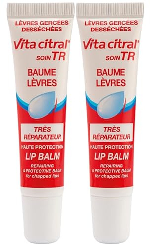 Baume à Lèvres Très Réparateur | Hydrate et Nourrit les Lèvres Abîmées | Diminue les Sensations de Tiraillement | Les Lèvres sont Protégées | Formule non Collante | Lot de 2x15ML