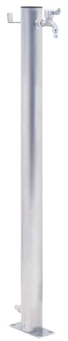 ShCuShan Colonna d'Acqua da Giardino 100 cm Acciaio Inox Rotonda,Fontana da giardino, per esterno. Fontanella a colonna moderna,in acciaio
