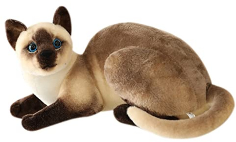 MINHADISI 30CM Juguete de Gato Relleno de Simulación, Muñeca de Peluche Cama de Felpa Suave Gato para Dormir Muñeca de Peluche Decoración del Hogar Regalo Popular para Niños Pequeños (C)