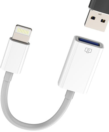 USB 3.0 Buchse auf Lightning Adapter für iPhone 14 13 12 Pro Max zertifiziert für Apple MFI Smartphone-Buchse für iPad OTG Stick USB-A Kartenleser Digitalgerät Externes Kabel Anschluss