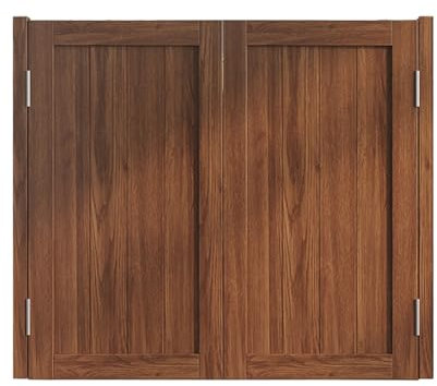 Puerta Batiente De Madera Maciza A Rayas, Puertas Dobles De Dos Vías Con Bisagras, Puertas Interiores De Madera De Pino For Salón, Cafetería, Entrada, Bar, Porche, Cocina, Etc.(Brown,W120xH100cm(47.2x