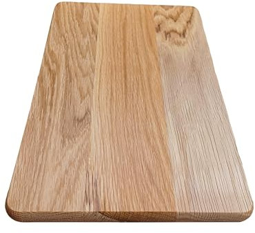 Wooden World - Tabla de cortar de madera para la cocina fabricada en madera maciza de roble, bonita y práctica.
