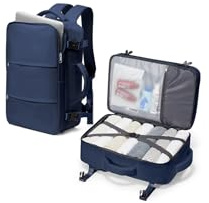 SZLX Stor reseryggsäck för dam, Ryanair/Easyjet-handbagage på 40 x 20 x 25 cm, ryggsäck på 45 x 36 x 20 cm, med USB-anslutning, vattentät, för bärbar dator, business, män, flygplansväska med skofack