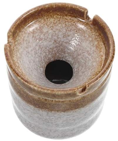 HEALLILY Cenicero de Cerámica Decorativo y Fácil de Limpiar Japonés Estilo Retro Chino Forma de Embudo para Mesa de Restaurante de Sushi