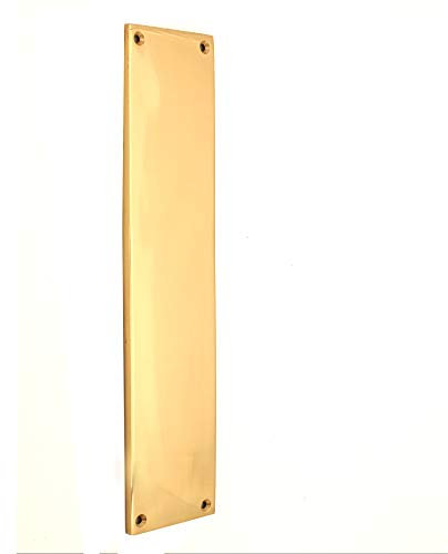 Protector de placa de empuje para puerta interior victoriana, 300 mm x 80 mm, latón macizo, 28 cm