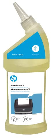 HP Aktenvernichter Öl, 400 ml Flasche, auf pflanzenbasis zur Pflege für Ihren Shredder, 9132