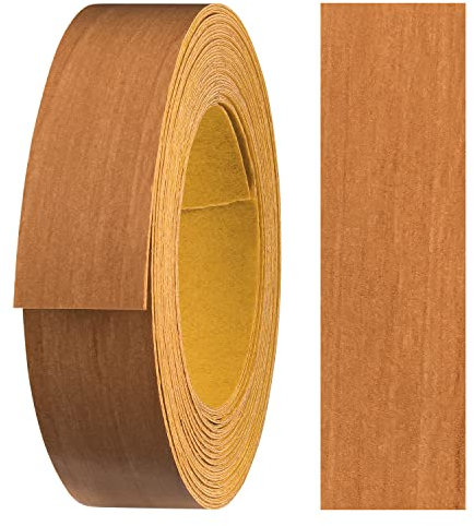 haggiy Melaminkanten-Band selbstklebend 18mm x 5m I Kantenband I Möbelkantenband I Sicherer Halt ohne Bügeln I Kantenumleimer I Furnier für Regalbretter/Holzplatten (Erle)
