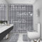 juwute Juego de 4 Cortinas de Ducha Familiares con alfombras Antideslizantes, Cubierta de Tapa de Inodoro y Alfombrilla de baño, Juego de decoración de baño Gris para el hogar, Cortinas de Ducha