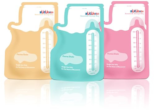 Breastmilk Storage Bags(300 Count)，8oz Milk Storage Bags for Breastfeeding，BPA Free with Easy Pour Spout, Self Standing, for Refrigeration and Freezing