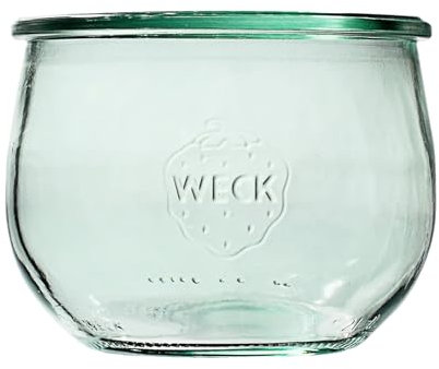 Weck Tulpe 580 ml 6-teiliges Glas zum Konservieren, zur sicheren und luftdichten Aufbewahrung trockener Zutaten
