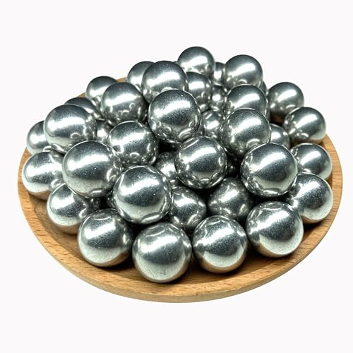 50 x 68 Caliber Self Defense Balls, Hard .68 Cal Aluminium Paintball Balls Fit for Byrna LE and Umarex T4E HDS HDR 68, 7.3 Grams Solid Kinetic Projectile for Home Defense and Target Practice